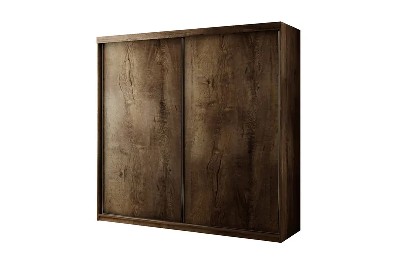 Top Garderob 200x62x200 cm - Brun/Mörk Ask - Förvaring - Klädförvaring - Garderob & garderobssystem