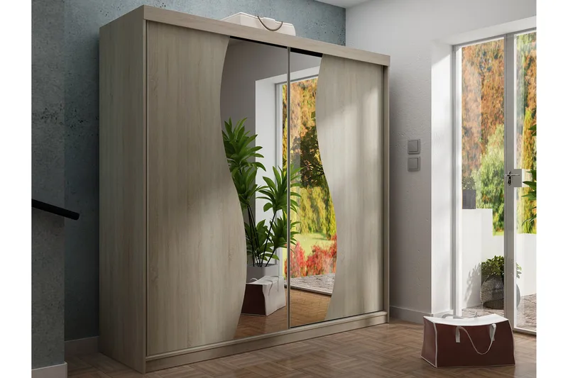 Top Garderob 200x62x200 cm - Ek - Förvaring - Klädförvaring - Garderob & garderobssystem