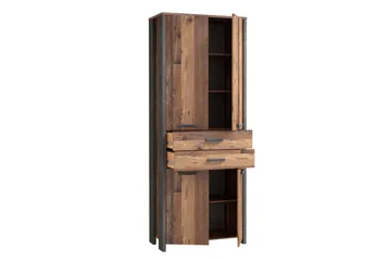 Torelles Garderob 87x221 cm - Brun/Grå - Förvaring - Klädförvaring - Garderob & garderobssystem