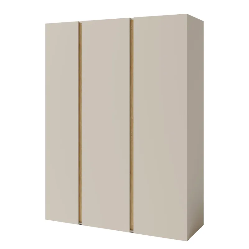 Travic Garderob 145 cm i Trä, Beige