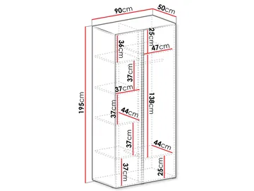 Travic Garderob 90 cm - Förvaring - Klädförvaring - Garderob & garderobssystem