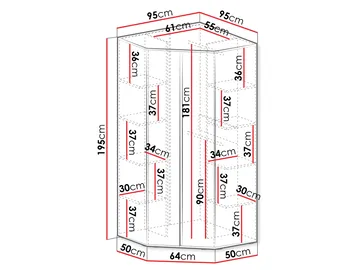 Travic Garderob 95 cm - Förvaring - Klädförvaring - Garderob & garderobssystem - Hörngarderob