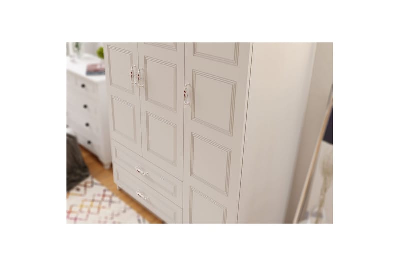 Travric Garderob 105x180 cm - Matt Vit - Förvaring - Klädförvaring - Garderob & garderobssystem