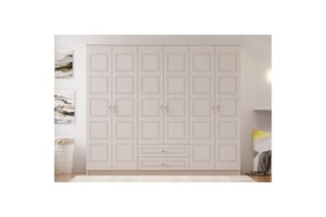 Travric Garderob 210x180 cm - Matt Vit - Förvaring - Klädförvaring - Garderob & garderobssystem