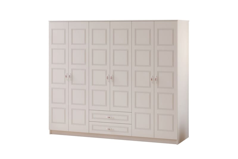 Travric Garderob 210x180 cm, Matt Vit