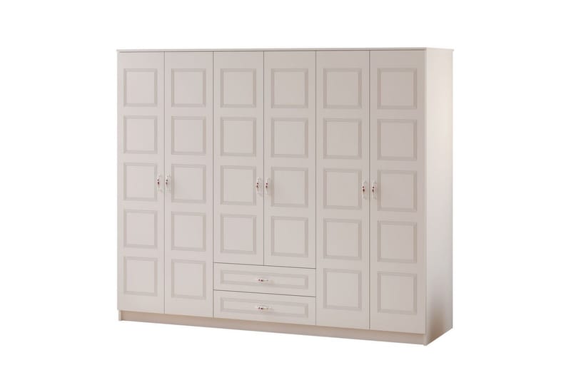 Travric Garderob 210x180 cm - Matt Vit - Förvaring - Klädförvaring - Garderob & garderobssystem