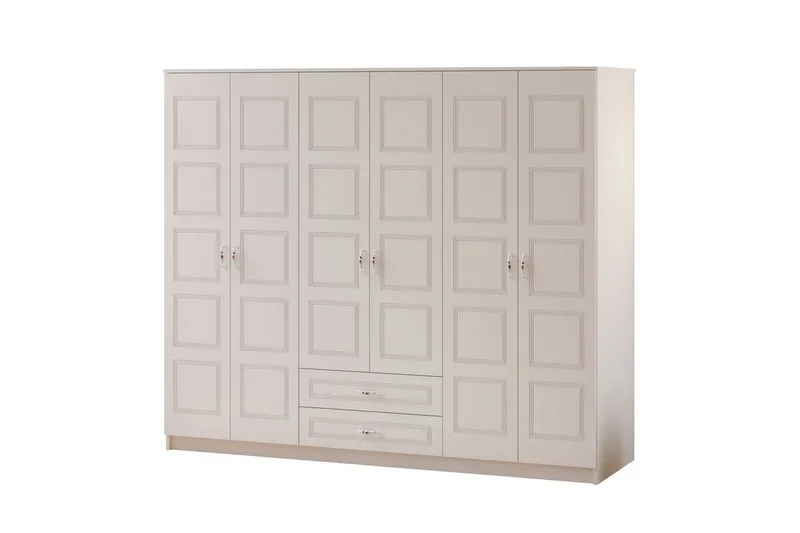 Travric Garderob 210x180 cm, Matt Vit