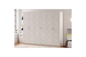 Travric Garderob 210x180 cm - Matt Vit - Förvaring - Klädförvaring - Garderob & garderobssystem