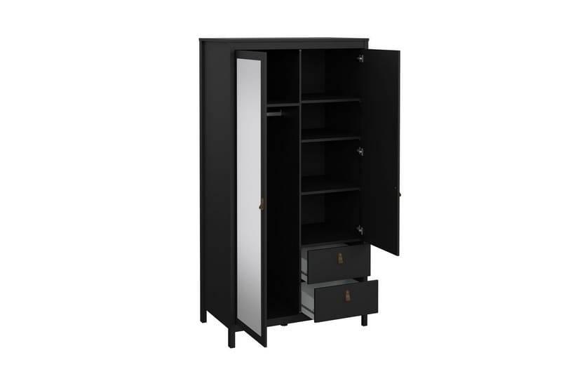 Vallvidera Garderob 102x199 cm - Svart - Förvaring - Klädförvaring - Garderob & garderobssystem
