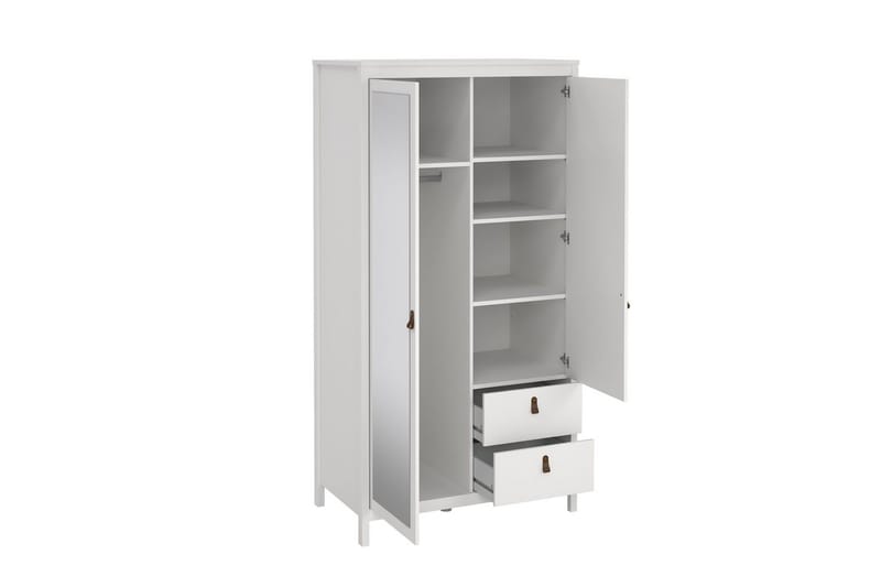 Vallvidera Garderob 102x199 cm - Vit - Förvaring - Klädförvaring - Garderob & garderobssystem