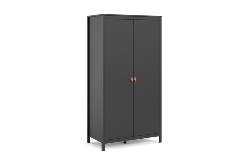 Vallvidera Garderob 58x102 cm - Svart/Natur - Förvaring - Klädförvaring - Garderob & garderobssystem