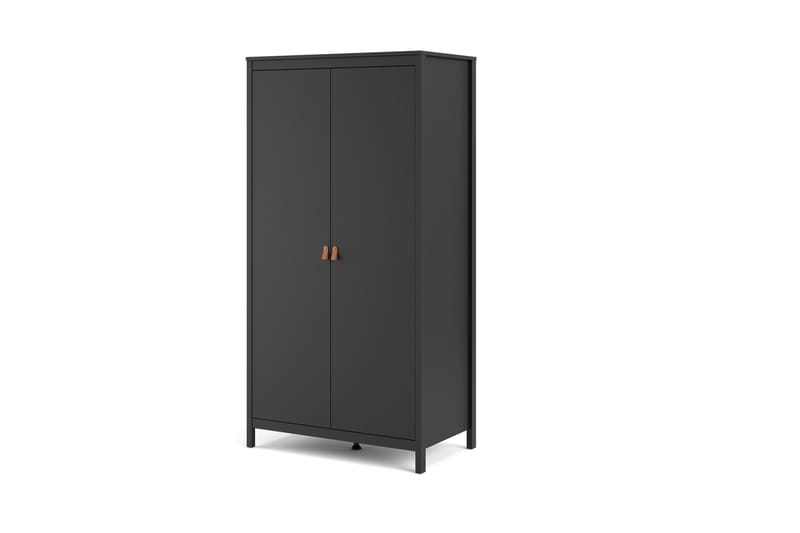 Vallvidera Garderob 58x102 cm - Svart/Natur - Förvaring - Klädförvaring - Garderob & garderobssystem