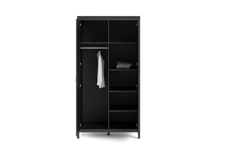 Vallvidera Garderob 58x102 cm - Svart/Natur - Förvaring - Klädförvaring - Garderob & garderobssystem