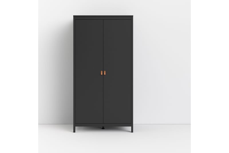 Vallvidera Garderob 58x102 cm - Svart/Natur - Förvaring - Klädförvaring - Garderob & garderobssystem