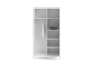 Vallvidera Garderob 58x102 cm - Vit/Natur - Förvaring - Klädförvaring - Garderob & garderobssystem