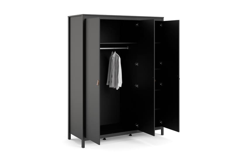 Vallvidera Garderob 58x150 cm - Svart - Garderob & garderobssystem - Klädskåp & fristående garderob
