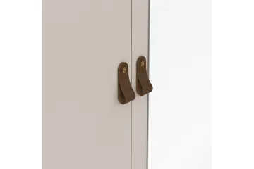 Vallvidera Garderob med Spegel 150x199 cm - Beige - Förvaring - Klädförvaring - Garderob & garderobssystem