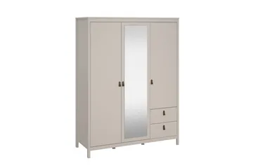Vallvidera Garderob med Spegel 150x199 cm - Beige - Förvaring - Klädförvaring - Garderob & garderobssystem
