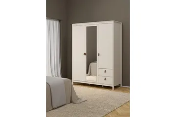 Vallvidera Garderob med Spegel 150x199 cm - Beige - Förvaring - Klädförvaring - Garderob & garderobssystem