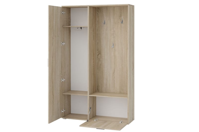Vansboro Garderob med Spegel 120x196 cm - Vit - Förvaring - Klädförvaring - Garderob & garderobssystem