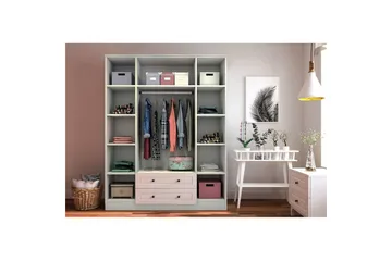 Varin Garderob 140x180 cm - Matt Vit - Förvaring - Klädförvaring - Garderob & garderobssystem