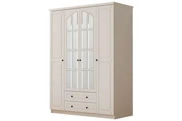 Varin Garderob 140x210 cm - Matt Vit - Förvaring - Klädförvaring - Garderob & garderobssystem