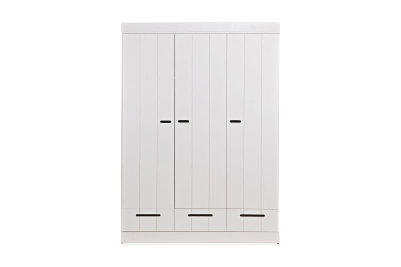 Varius Garderob 140 cm 3 Dörrar 3 Lådor - Vit Tall - Förvaring - Klädförvaring - Garderob & garderobssystem