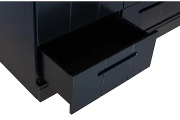 Varius Garderob 140x53 cm 3 Dörrer - Furu/Svart - Förvaring - Klädförvaring - Garderob & garderobssystem