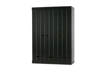 Varius Garderob 140x53 cm 3 Dörrer - Furu/Svart - Förvaring - Klädförvaring - Garderob & garderobssystem