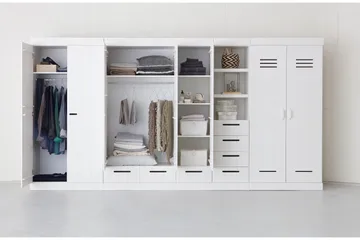 Varius Garderob 94 cm 2 Dörrar - Vit Tall - Förvaring - Klädförvaring - Garderob & garderobssystem