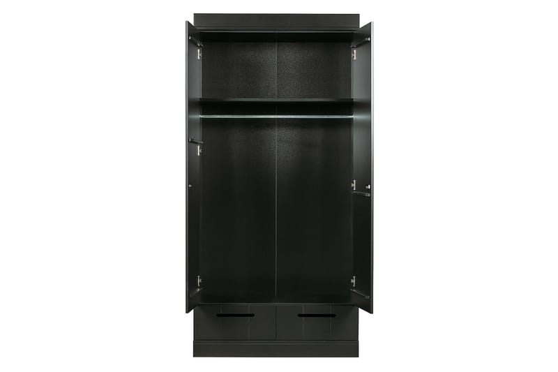 Varius Garderob 94x53 cm 2 Dörrar - Furu/Svart - Förvaring - Klädförvaring - Garderob & garderobssystem