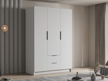 Varros Garderob 150x216 cm i Målat Trä - Vit - Förvaring - Klädförvaring - Garderob & garderobssystem