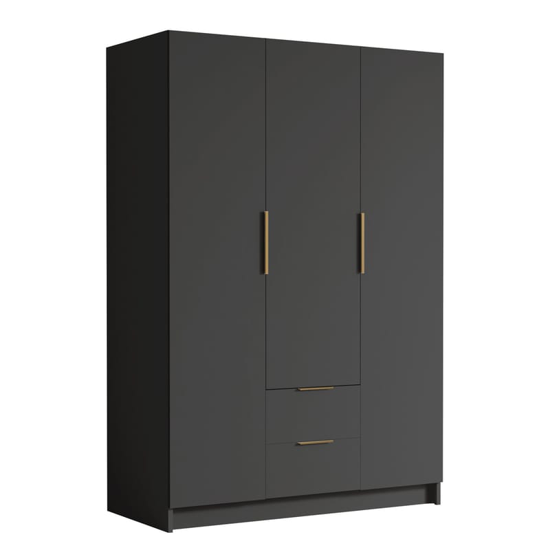 Varros Garderob 150x216 cm i Trä, Svart