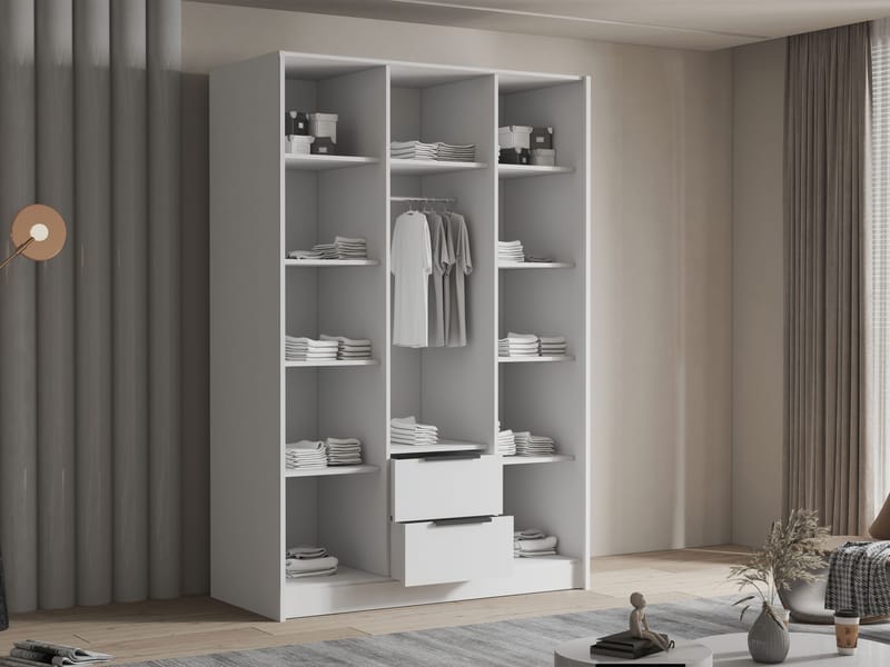 Varros Garderob 150x216 cm - Vit - Förvaring - Klädförvaring - Garderob & garderobssystem