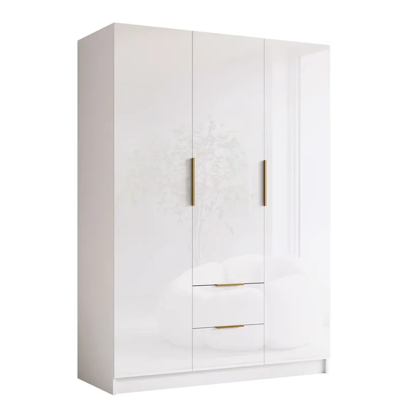 Varros garderob 150x216 cm, Vit/Guld
