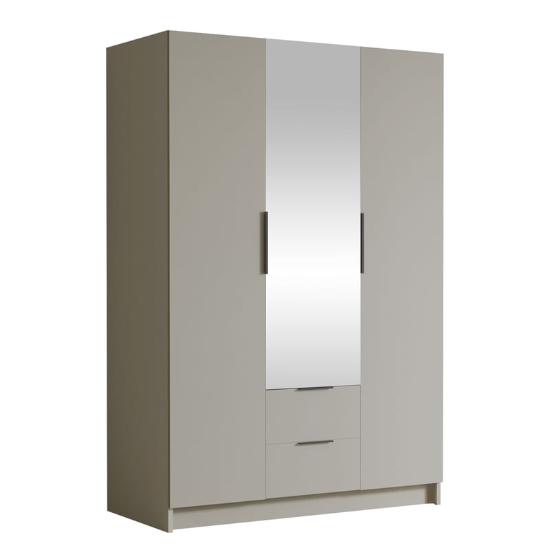 Varros Garderob med Spegel 150x216 cm - Beige - Förvaring - Klädförvaring - Garderob & garderobssystem