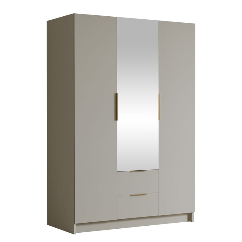 Varros Garderob med Spegel 150x216 cm, Beige