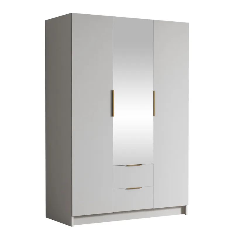 Varros Garderob med Spegel 150x216 cm - Vit - Förvaring - Klädförvaring - Garderob & garderobssystem