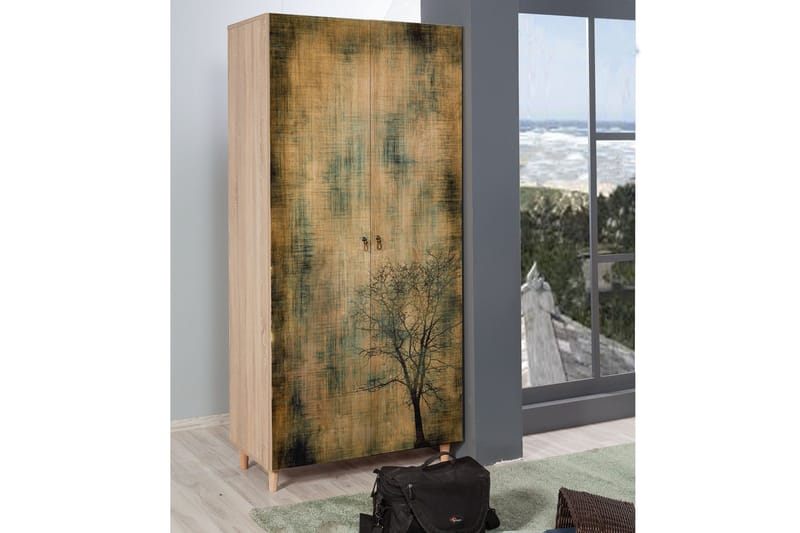 Vellavie Garderob Trädsilhuett - Grön/Brun - Förvaring - Klädförvaring - Garderob & garderobssystem