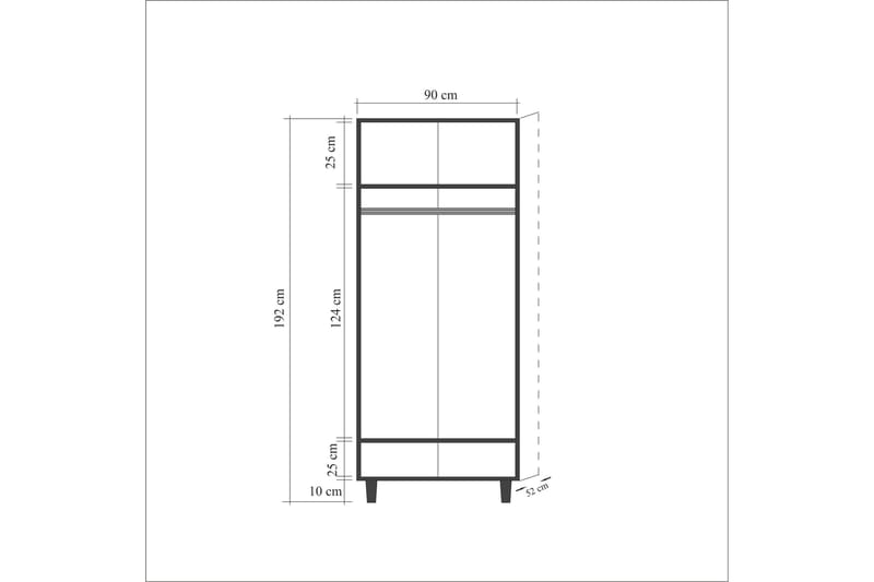Vellavie Garderob Panel - Brun - Garderob & garderobssystem - Klädskåp & fristående garderob