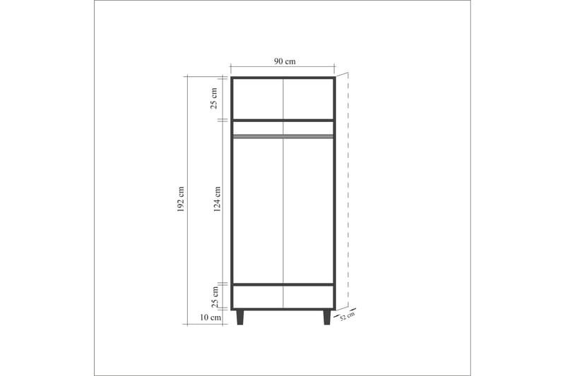 Vellavie Garderob Panel - Brun - Förvaring - Klädförvaring - Garderob & garderobssystem