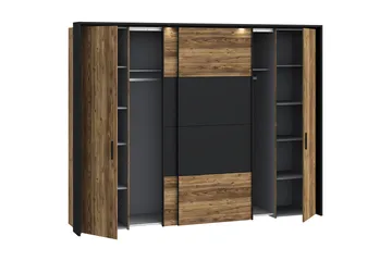 Vergina Garderob 62x280 cm - Brun/Svart - Förvaring - Klädförvaring - Garderob & garderobssystem