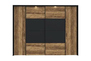 Vergina Garderob 62x280 cm - Brun/Svart - Förvaring - Klädförvaring - Garderob & garderobssystem