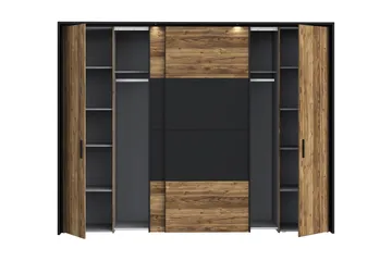 Vergina Garderob 62x280 cm - Brun/Svart - Förvaring - Klädförvaring - Garderob & garderobssystem
