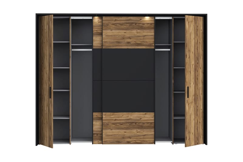 Vergina Garderob 62x280 cm - Brun/Svart - Förvaring - Klädförvaring - Garderob & garderobssystem