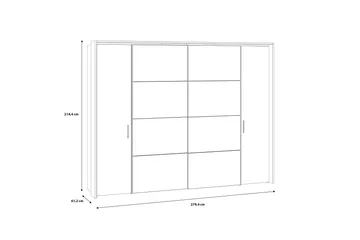 Vergina Garderob 62x280 cm - Brun/Svart - Förvaring - Klädförvaring - Garderob & garderobssystem