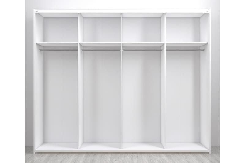 Verona Garderob 242 cm 2 Skjutdörrar 4 Hyllor 4 Stänger Beig - Tvilum - Förvaring - Klädförvaring - Garderob & garderobssystem