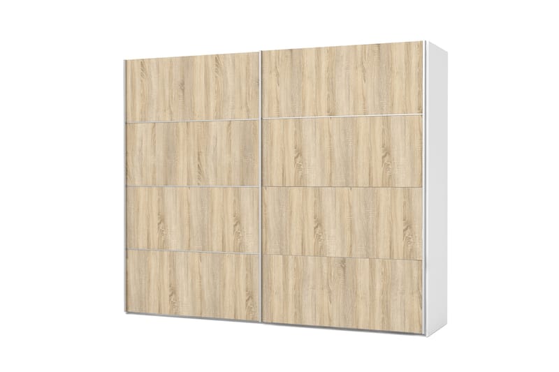 Verona Garderob 242 cm 2 Skjutdörrar 4 Hyllor 4 Stänger Beig - Tvilum - Förvaring - Klädförvaring - Garderob & garderobssystem
