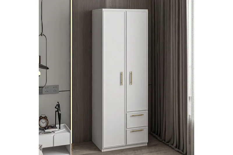 Vespera Garderob 60x171,8 cm - Vit - Förvaring - Klädförvaring - Garderob & garderobssystem