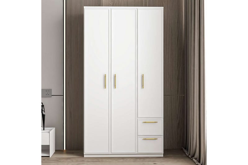 Vespera Garderob 90x171,8 cm - Vit - Förvaring - Klädförvaring - Garderob & garderobssystem